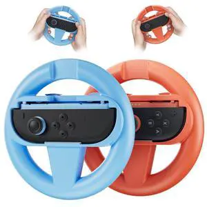 Steering Wheel for Nintendo Switch 2 JoyCon, Switch 2 Accessories Compatible with Switch 2 JoyCon Controllers, Switch 2 Steering Wheel, Racing Wheels for Mario Kart 8, 2 Pack Steering Wheel for Nintendo Switch 2 JoyCon, Switch 2 Accessories Compatible with Switch 2 JoyCon Controllers, Switch 2 Steering Wheel, Racing Wheels for Mario Kart 8, 2 Pack
