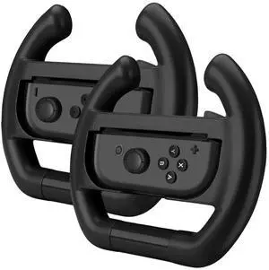 Nintendo Switch Steering Wheel for Joy-Con Controllers, Black, 2 Pack Nintendo Switch Steering Wheel for Joy-Con Controllers, Black, 2 Pack