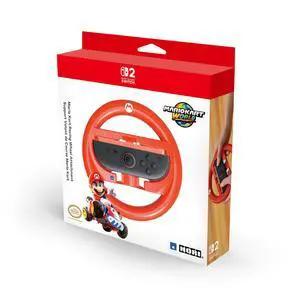 Mario Kart Racing Wheel Attachment for Nintendo Switch 2 (Mario) - Officially Licensed by Nintendo Mario Kart Racing Wheel Attachment for Nintendo Switch 2 (Mario) - Officially Licensed by Nintendo