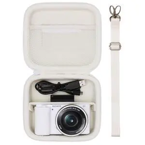 Hard Case for Sony a6400/a6700/a6100/a6000/a5000/a5100/ZV-E10/ZVE10 II or Fujifilm X100VI / X100V Digital Camera (Cream) Hard Case for Sony a6400/a6700/a6100/a6000/a5000/a5100/ZV-E10/ZVE10 II or Fujifilm X100VI / X100V Digital Camera (Cream)