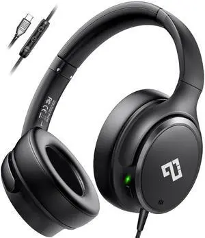 USB C Wired Headphones, Active Noise Canceling Over Ear with Mic USB C Wired Headphones, Active Noise Canceling Over Ear with Mic