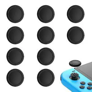 10Pcs, Replacement Joystick Covers for Nintendo Switch/Oled/Lite, Black 10Pcs, Replacement Joystick Covers for Nintendo Switch/Oled/Lite, Black