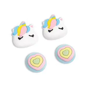 Cute Pony & Love Heart Thumb Grips Caps for Switch Lite/OLED - Soft Silicone Joystick Button Caps, Analog Joy Con Stick Protective Cover, Rainbow (4PCS) Cute Pony & Love Heart Thumb Grips Caps for Switch Lite/OLED - Soft Silicone Joystick Button Caps, Analog Joy Con Stick Protective Cover, Rainbow (4PCS)