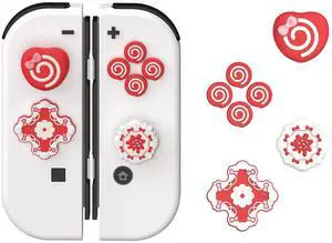 Silicone Thumb Grip Caps Compatible with Switch/OLED Controller, Joystick Covers, D-Pad Button Cap, ABXY Button Stickers - Sweet Raspberry Pie Silicone Thumb Grip Caps Compatible with Switch/OLED Controller, Joystick Covers, D-Pad Button Cap, ABXY Button Stickers - Sweet Raspberry Pie
