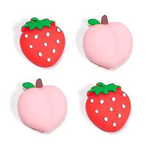 Switch Thumb Grips, Cute Joystick Caps for Nintendo Switch, 4 PCS Thumbstick Cover for Switch Lite/OLED, Analog Stick Button Cover for NS Joycon Controller, Strawberry + Peach Switch Thumb Grips, Cute Joystick Caps for Nintendo Switch, 4 PCS Thumbstick Cover for Switch Lite/OLED, Analog Stick Button Cover for NS Joycon Controller, Strawberry + Peach