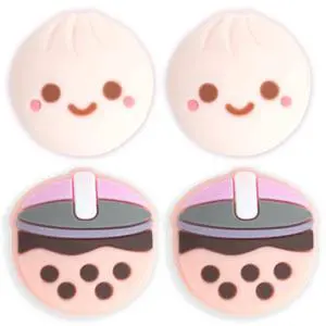 Boba Dumpling Thumb Grips | Cute Cutecore Food Pork Bun Face Bubble Tea | Kawaii Japanese Button Joystick Cap Cover | Compatible with Nintendo Switch 1 Standard Lite OLED Boba Dumpling Thumb Grips | Cute Cutecore Food Pork Bun Face Bubble Tea | Kawaii Japanese Button Joystick Cap Cover | Compatible with Nintendo Switch 1 Standard Lite OLED
