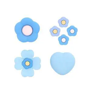 Cross D-Pad Button Caps Thumb Grips Set,Silicone ABXY Key Buttons Sticker Compatible with Switch/OLED Joy Con (Blue & Purple) Cross D-Pad Button Caps Thumb Grips Set,Silicone ABXY Key Buttons Sticker Compatible with Switch/OLED Joy Con (Blue & Purple)