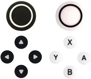 Cross D-Pad Button Caps Switch 2 (Black & White) Cross D-Pad Button Caps Switch 2 (Black & White)
