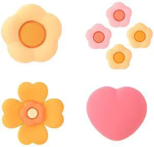 Cross D-Pad Button Caps Thumb Grip Caps Set Compatible with Switch 2, ABXY Key Buttons Sticker Cover Caps for Switch 2 - Heart and Flower Cross D-Pad Button Caps Thumb Grip Caps Set Compatible with Switch 2, ABXY Key Buttons Sticker Cover Caps for Switch 2 - Heart and Flower