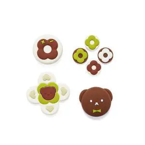 Cross D-Pad Button Caps Thumb Grip Caps Set Compatible with Switch/OLED, ABXY Key Buttons Sticker Cover Caps for Switch, Kuma Donut Cross D-Pad Button Caps Thumb Grip Caps Set Compatible with Switch/OLED, ABXY Key Buttons Sticker Cover Caps for Switch, Kuma Donut