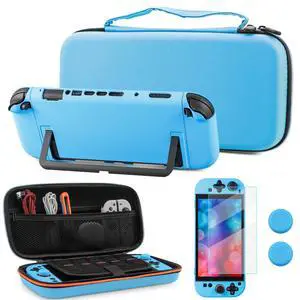 Blue Carrying Case Compatible with Switch 2(2025), Shockproof Accessories for Switch 2 Console with Slim Portable Storage Travel Bag, Protective Cover, Screen Protector and 2 Cute Thumb Cap Blue Carrying Case Compatible with Switch 2(2025), Shockproof Accessories for Switch 2 Console with Slim Portable Storage Travel Bag, Protective Cover, Screen Protector and 2 Cute Thumb Cap