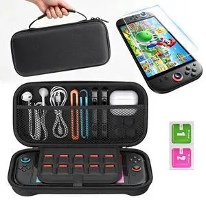 Carrying Case Compatible with Nintendo Switch and Switch 2, Portable Travel Carry Case/Game Bag with 10 Game Cartridge Slots, Black Comes with Tempered Glass Screen Protector Carrying Case Compatible with Nintendo Switch and Switch 2, Portable Travel Carry Case/Game Bag with 10 Game Cartridge Slots, Black Comes with Tempered Glass Screen Protector