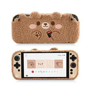 Plush Case Compatible with Switch 2 (2025), NS2 Protective Cover for Switch Console and Grip Joy Controller, Plush Bear Plush Case Compatible with Switch 2 (2025), NS2 Protective Cover for Switch Console and Grip Joy Controller, Plush Bear