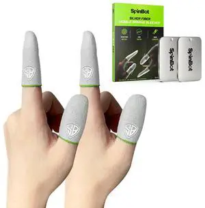 Silver Fiber Thumb & Finger Sleeve for Mobile Game (4 Pieces), Pubg,Cod,Freefire -with Metal Carry Box-Pack of 2 Pair Silver Fiber Thumb & Finger Sleeve for Mobile Game (4 Pieces), Pubg,Cod,Freefire -with Metal Carry Box-Pack of 2 Pair
