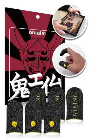 OniAim Gaming Finger Sleeves High Sensitivity Silver Fiber Mobile Game Thumb Covers for FPS, Sound Games, PUBG Anti-Sweat 6-Pack DemonSleeves (Yellow) OniAim Gaming Finger Sleeves High Sensitivity Silver Fiber Mobile Game Thumb Covers for FPS, Sound Games, PUBG Anti-Sweat 6-Pack DemonSleeves (Yellow)