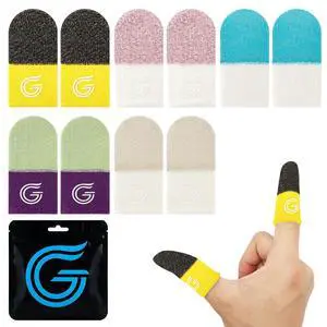 10-Pack Gaming Finger Sleeves, Compatible with All Touchscreen Devices 10-Pack Gaming Finger Sleeves, Compatible with All Touchscreen Devices