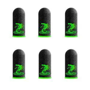 6PCS Gaming Finger Sleeves Breathable Sensitive Thumb Finger Gloves Snake Shaped Gaming Finger Gloves Sleeves (Green) 6PCS Gaming Finger Sleeves Breathable Sensitive Thumb Finger Gloves Snake Shaped Gaming Finger Gloves Sleeves (Green)
