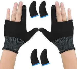2 Pairs Mobile Gaming Gloves, Ultra-Thin Mobile Gaming Gloves Touchscreen Game Finger Sleeves Game Glove for Sweaty Hands Anti-Sweat Finger Sleeve Breathable for Phone Tablet Players Streamer 2 Pairs Mobile Gaming Gloves, Ultra-Thin Mobile Gaming Gloves Touchscreen Game Finger Sleeves Game Glove for Sweaty Hands Anti-Sweat Finger Sleeve Breathable for Phone Tablet Players Streamer