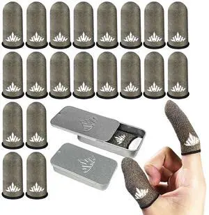20 Pack Dedales Gamer Profesionales Anti Slip Silver Fiber Gaming Finger Sleeve Covers Sweat Proof Mobile Phone Gamer Glove Guantes para Durable Thumb Cots for Pubg Gaming Accessories 20 Pack Dedales Gamer Profesionales Anti Slip Silver Fiber Gaming Finger Sleeve Covers Sweat Proof Mobile Phone Gamer Glove Guantes para Durable Thumb Cots for Pubg Gaming Accessories