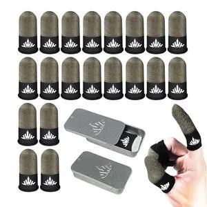 20 Pack Pure Silver Gaming Finger Sleeves Anti Slip Sweat Proof Covers Mobile Phone Gaming Gloves 0.15mm Dedales Gamer Profesionales Sensitive Touch Durable Gaming Thumb Sleeve for Pubg 20 Pack Pure Silver Gaming Finger Sleeves Anti Slip Sweat Proof Covers Mobile Phone Gaming Gloves 0.15mm Dedales Gamer Profesionales Sensitive Touch Durable Gaming Thumb Sleeve for Pubg