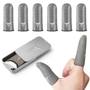 Longer Size for 5 Fingers, No More Slipping,Professional Pure Silver Fiber Finger Sleeves for Mobile Gaming Maximum Touch Sensitivity, Anti-Sweat,6 Pack (M) Longer Size for 5 Fingers, No More Slipping,Professional Pure Silver Fiber Finger Sleeves for Mobile Gaming Maximum Touch Sensitivity, Anti-Sweat,6 Pack (M)