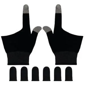 Gaming Gloves for Sweaty Hands, Ultra-Thin Breathable Touchscreen Game Gloves with Thumb Finger Sleeves for iPad Tablet/Mobile Phone Gaming Gloves for Sweaty Hands, Ultra-Thin Breathable Touchscreen Game Gloves with Thumb Finger Sleeves for iPad Tablet/Mobile Phone