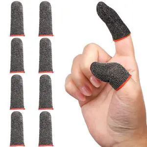 10 Pack Black Finger Sleeve for Gaming, Thumb Covers, Dedales Gamer Profesionales Thumb Sleeves Mobile Gaming Call of Duty Mobile PUBG Mobile Games Finger Covers, Mobile Gaming Accessories 10 Pack Black Finger Sleeve for Gaming, Thumb Covers, Dedales Gamer Profesionales Thumb Sleeves Mobile Gaming Call of Duty Mobile PUBG Mobile Games Finger Covers, Mobile Gaming Accessories