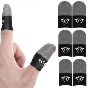 6 Pieces Gaming Finger Sleeves Gaming Thumb Sleeve 6 Pieces Gaming Finger Sleeves Gaming Thumb Sleeve