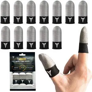 Pure Silver Fiber&Carbon Fiber Professional Model Gaming Finger Sleeves Pure Silver Fiber&Carbon Fiber Professional Model Gaming Finger Sleeves