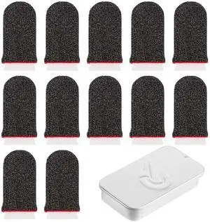 12 Pack Gaming Finger Sleeves, Ultra-Thin Silver Fiber Gaming Thumb Sleeves Compatible with All Touchscreen Devices, 0.3mm dedales Gamer for Enhanced Touchscreen Sensitivity 12 Pack Gaming Finger Sleeves, Ultra-Thin Silver Fiber Gaming Thumb Sleeves Compatible with All Touchscreen Devices, 0.3mm dedales Gamer for Enhanced Touchscreen Sensitivity
