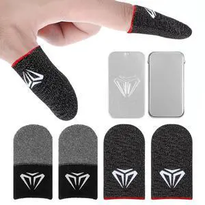 4Pcs Mobile Gaming Finger Sleeves Ultra-Thin Carbon Fiber Thumb Sleeves for Mobile Games, Anti-Sweat & Anti-Slip Perfect Touchscreen Glide Gamer Profesionales, Universal with All Devices 4Pcs Mobile Gaming Finger Sleeves Ultra-Thin Carbon Fiber Thumb Sleeves for Mobile Games, Anti-Sweat & Anti-Slip Perfect Touchscreen Glide Gamer Profesionales, Universal with All Devices