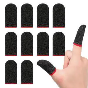 10 Pack Gaming Finger Sleeves, 0.3mm Silver Fiber dedales Gamer, Smooth Operation, Anti-Sweat, Extremely Thin,Maximum Touch Response,Comfortable fit, Fit Mobile Phone Tablet Devices 10 Pack Gaming Finger Sleeves, 0.3mm Silver Fiber dedales Gamer, Smooth Operation, Anti-Sweat, Extremely Thin,Maximum Touch Response,Comfortable fit, Fit Mobile Phone Tablet Devices