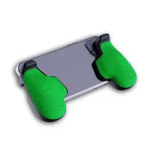 Phone Gaming Grip - Black & Green Ergonomic Mobile Game Handle with Adhesive Pads - Mobile Game Controller Grip to Reduce Hand Fatigue - Android Phone Gaming Accessories Phone Gaming Grip - Black & Green Ergonomic Mobile Game Handle with Adhesive Pads - Mobile Game Controller Grip to Reduce Hand Fatigue - Android Phone Gaming Accessories