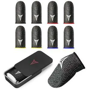 Multicolor(8 Pack),Silver Fiber Gaming Finger Sleeves for Mobile Gaming Multicolor(8 Pack),Silver Fiber Gaming Finger Sleeves for Mobile Gaming