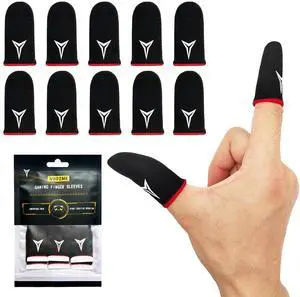 10 PCS Red Edge Mobile Phone Gaming Finger Sleeves Gloves 10 PCS Red Edge Mobile Phone Gaming Finger Sleeves Gloves