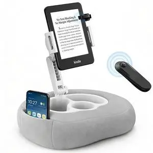 Kindle Pillow Stand with Wireless Page Turner, Kindle Holder for Bed with Storage Tray, Adjustable Tablet Pillow Stand for Hands-Free Reading, Fits Kindle & Tablets 4.711", Reading Accessories Gift Kindle Pillow Stand with Wireless Page Turner, Kindle Holder for Bed with Storage Tray, Adjustable Tablet Pillow Stand for Hands-Free Reading, Fits Kindle & Tablets 4.711", Reading Accessories Gift