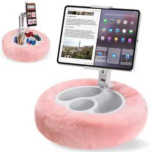Tablet Pillow Stand with 3 Detachable Snack Bowl, 360° Rotating Arm, Soft Plush Cushion, Hands-Free Pillow Holder for 4.7-13" iPad Kindle Phone, Ideal for Bed Couch Reading Watching Tablet Pillow Stand with 3 Detachable Snack Bowl, 360° Rotating Arm, Soft Plush Cushion, Hands-Free Pillow Holder for 4.7-13" iPad Kindle Phone, Ideal for Bed Couch Reading Watching