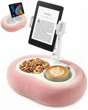 Tablet Pillow Stand for Bed with 360° Rotating Holder, Pink Tablet Pillow Stand for Bed with 360° Rotating Holder, Pink
