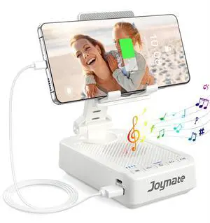 Gifts for Men Women, Bluetooth Speaker Phone Stand with Charging Function 360° Rotable Adjustable Cell Phone Holder HD Surround Sound for Desk Fits All Phones,Tablet (White) Gifts for Men Women, Bluetooth Speaker Phone Stand with Charging Function 360° Rotable Adjustable Cell Phone Holder HD Surround Sound for Desk Fits All Phones,Tablet (White)