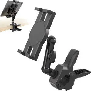 Tablet Holder Jaws Flex Clamp Clip Mount,360°Adjustable Aluminium Alloy Arm iPad Stand for Desk/Table/Post/Board,Compatible with 4.7~12.9" iPad/Nexus/e-Reader/Switch/Fire HD/iPhone Tablet Holder Jaws Flex Clamp Clip Mount,360°Adjustable Aluminium Alloy Arm iPad Stand for Desk/Table/Post/Board,Compatible with 4.7~12.9" iPad/Nexus/e-Reader/Switch/Fire HD/iPhone