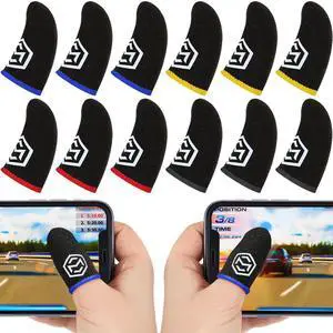 120 Pcs Gaming Finger Sleeves with Pattern for Mobile Game Controllers Finger Sleeve Anti Sweat Play Controller Thumb Sleeve Breathable Thumb Covers Touchscreen(Multicolored) 120 Pcs Gaming Finger Sleeves with Pattern for Mobile Game Controllers Finger Sleeve Anti Sweat Play Controller Thumb Sleeve Breathable Thumb Covers Touchscreen(Multicolored)