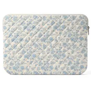 13-14 inch Cotton Quilted Laptop Sleeve for Women, Aesthetic Puffy Laptop Case Carrying Bag Compatible with MacBook Air/Pro 13/Pro 14, Soft Computer Liner Bag (Blue Floral, 13.3 inch) 13-14 inch Cotton Quilted Laptop Sleeve for Women, Aesthetic Puffy Laptop Case Carrying Bag Compatible with MacBook Air/Pro 13/Pro 14, Soft Computer Liner Bag (Blue Floral, 13.3 inch)