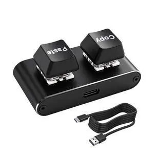 Copy and Paste Keyboard Mini 2 Key Keypad USB Type-C PC Hot Swap Copy and Paste Keyboard Mini 2 Key Keypad USB Type-C PC Hot Swap