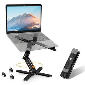 N86 360 Rotating Laptop Stand for Desk with Locking Knobs, Black N86 360 Rotating Laptop Stand for Desk with Locking Knobs, Black