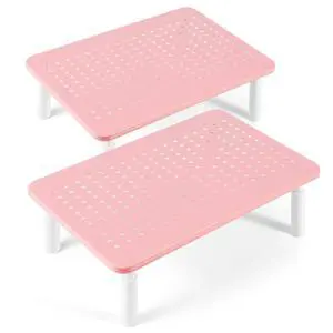 2 Pack Monitor Riser Desktop Stand Flat Screen TV Monitor Stand Pink 2 Pack Monitor Riser Desktop Stand Flat Screen TV Monitor Stand Pink