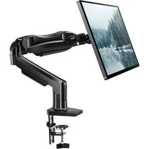FlowLift Single Monitor Mount, 13 to 32 Inch Monitor Arm, Adjustable Monitor Stand, Vesa Mount with Clamp and Grommet Base - Fits 4.4 to 19.8lbs LCD Computer Monitors FlowLift Single Monitor Mount, 13 to 32 Inch Monitor Arm, Adjustable Monitor Stand, Vesa Mount with Clamp and Grommet Base - Fits 4.4 to 19.8lbs LCD Computer Monitors