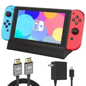 TV Docking Station for Switch,Replacement for Official Switch Dock,Docking Station Support 4K HD Adapter Output with Cable and 15V/2.6A USB-C Charger TV Docking Station for Switch,Replacement for Official Switch Dock,Docking Station Support 4K HD Adapter Output with Cable and 15V/2.6A USB-C Charger