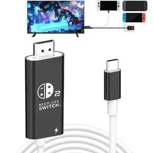 USB C to HDMI Adapter Cable Compatible with Nintendo Switch, Type-C to HDMI Conversion Cable Replaces The Switch Docking Station for TV Projection Screen, Nintendo Switch OLED Dock USB C to HDMI Adapter Cable Compatible with Nintendo Switch, Type-C to HDMI Conversion Cable Replaces The Switch Docking Station for TV Projection Screen, Nintendo Switch OLED Dock