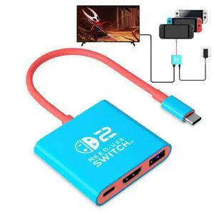 Switch 2 Dock for Nintendo Switch2 Tv Adapter Portable Switch2 Docking Station, Switch TV Adapter Compatible Steam Deck/Switch OLED, USB C to HDMI Adapters Support 4K/1080P Switch2 TVs Dock Mode Switch 2 Dock for Nintendo Switch2 Tv Adapter Portable Switch2 Docking Station, Switch TV Adapter Compatible Steam Deck/Switch OLED, USB C to HDMI Adapters Support 4K/1080P Switch2 TVs Dock Mode