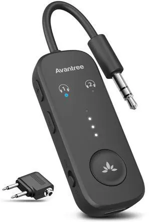 Relay Airplane Bluetooth Adapter for 2 AirPods or Headphones Relay Airplane Bluetooth Adapter for 2 AirPods or Headphones